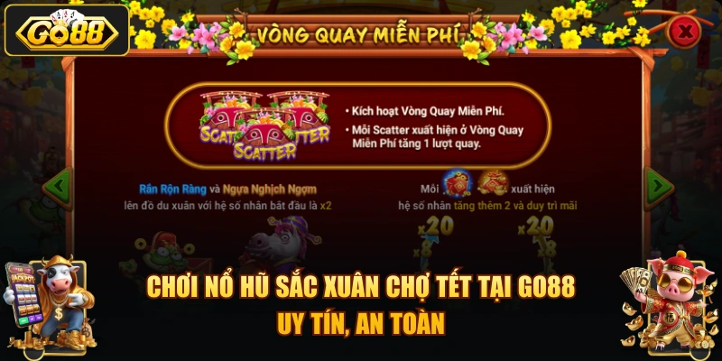 Chơi nổ hũ Sắc Xuân Chợ Tết tại GO88 uy tín, an toàn
